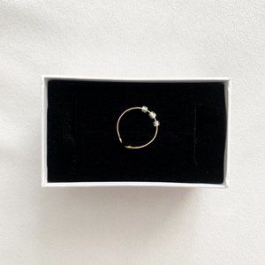 White Beaded Fidget Anxiety Ring
